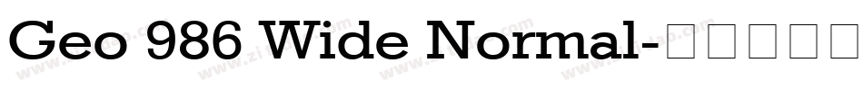 Geo 986 Wide Normal字体转换